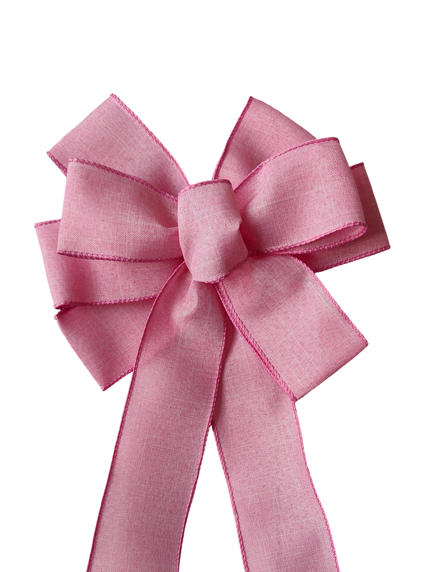 Baby Pink Bow wreath Linen Easter tree topper bow