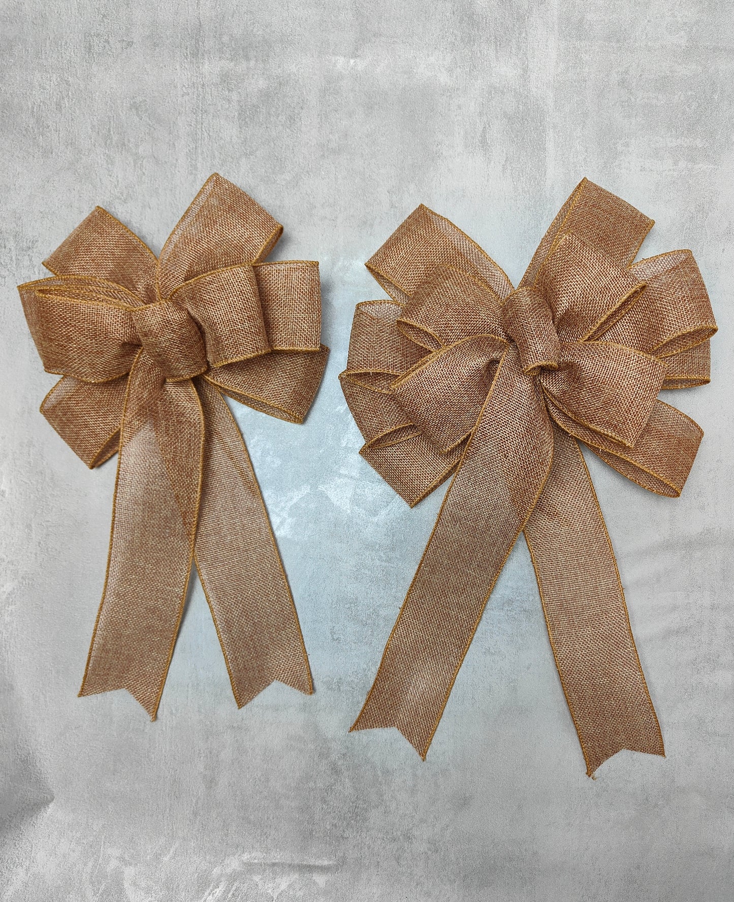 Burlap wreath bows wedding rustic bows