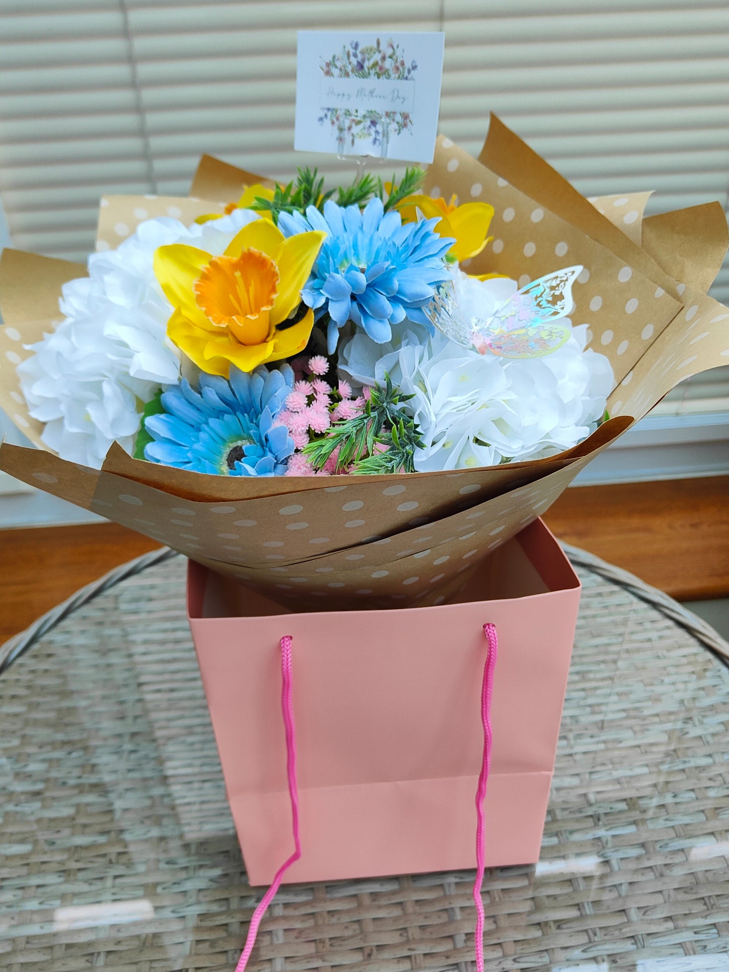 Easter artificial flower bouquet