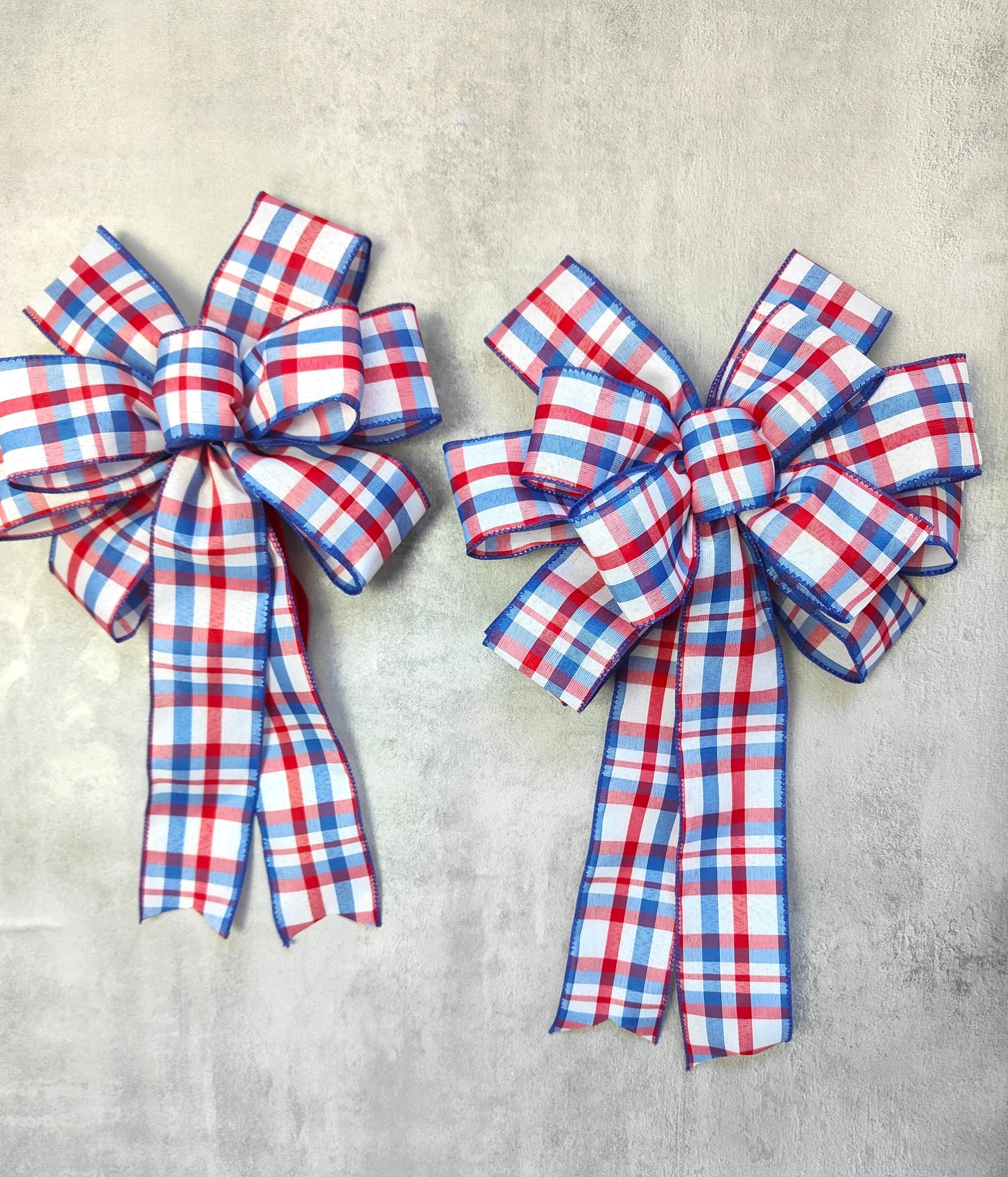 Red white blue wreath bow Patriotic
