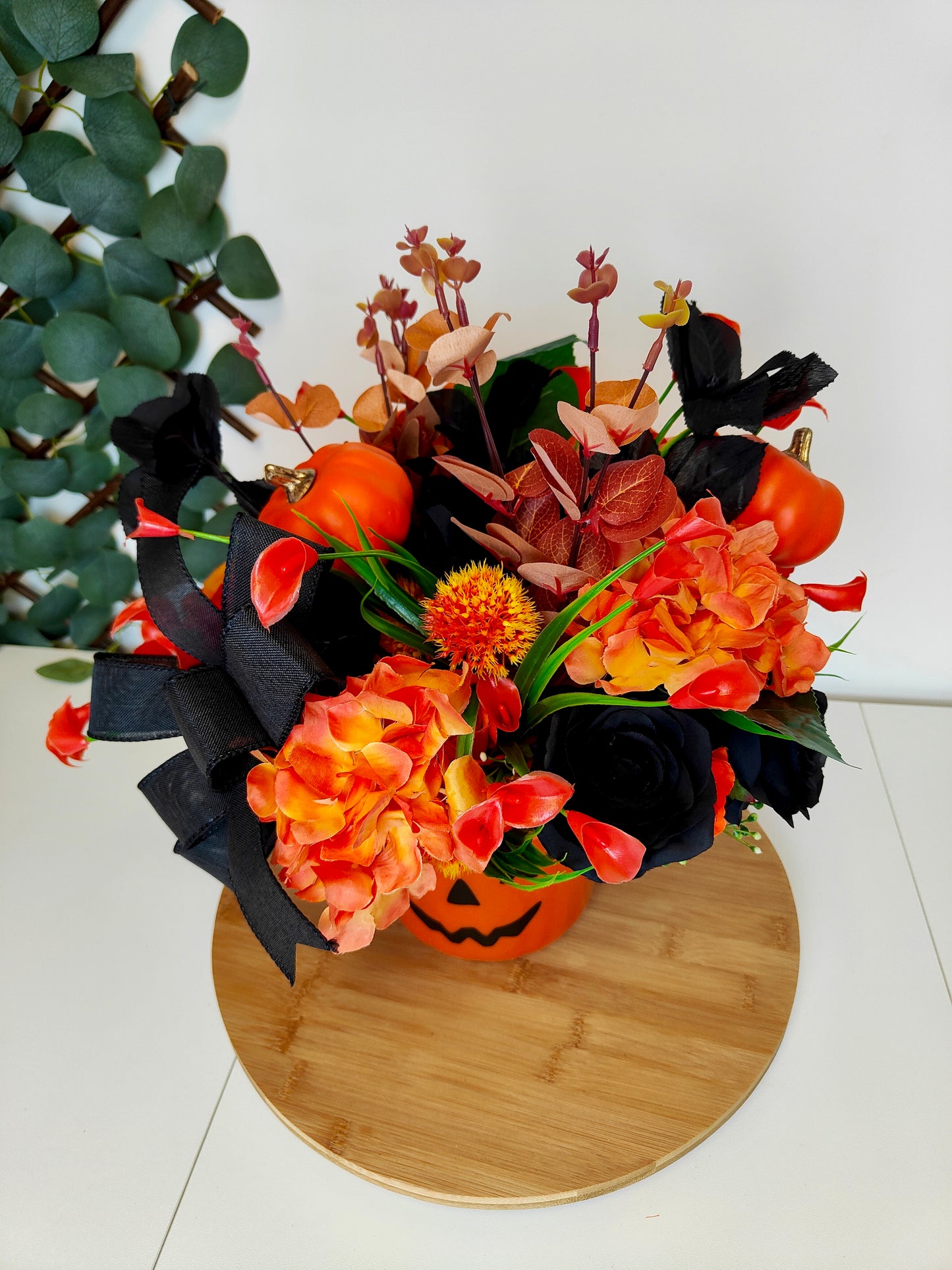 Halloween Pumpkin Artificial Flower Arrangement