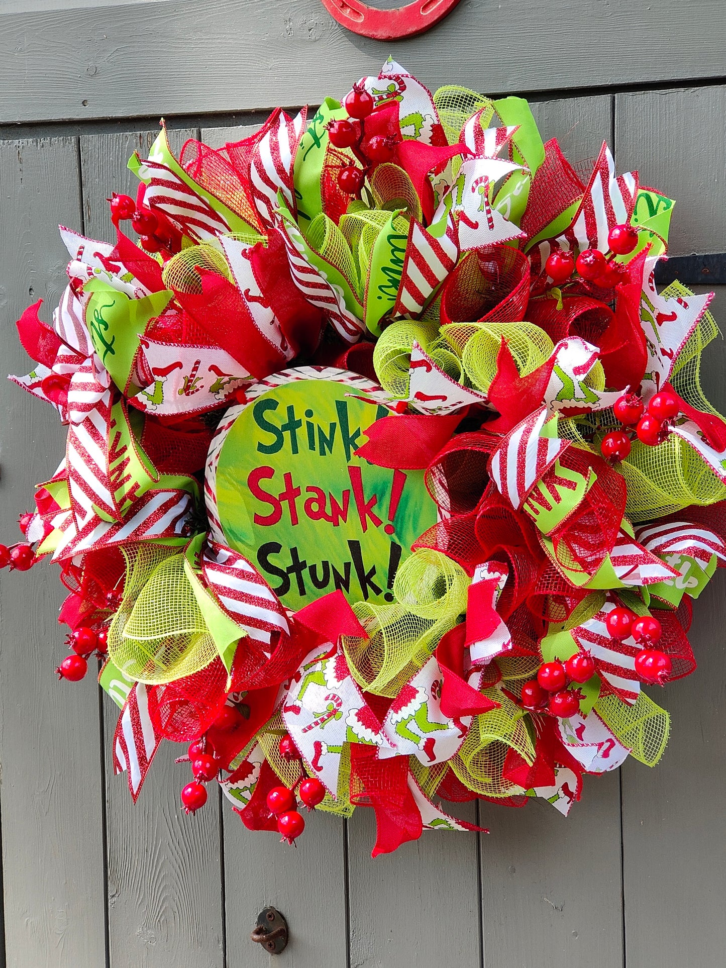 Christmas Green Monster Wreath