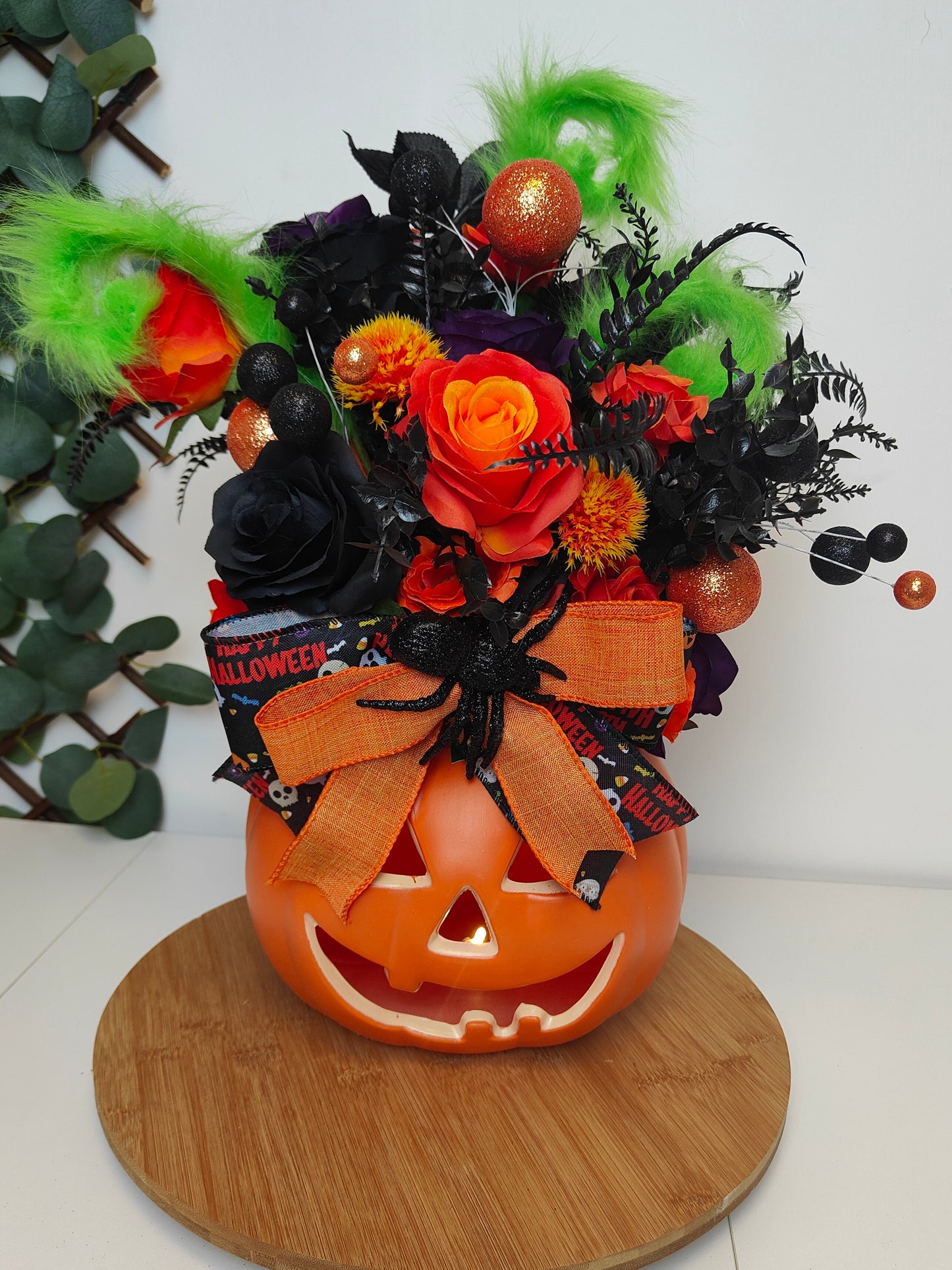 Halloween Pumpkin Artificial Flower Arrangement