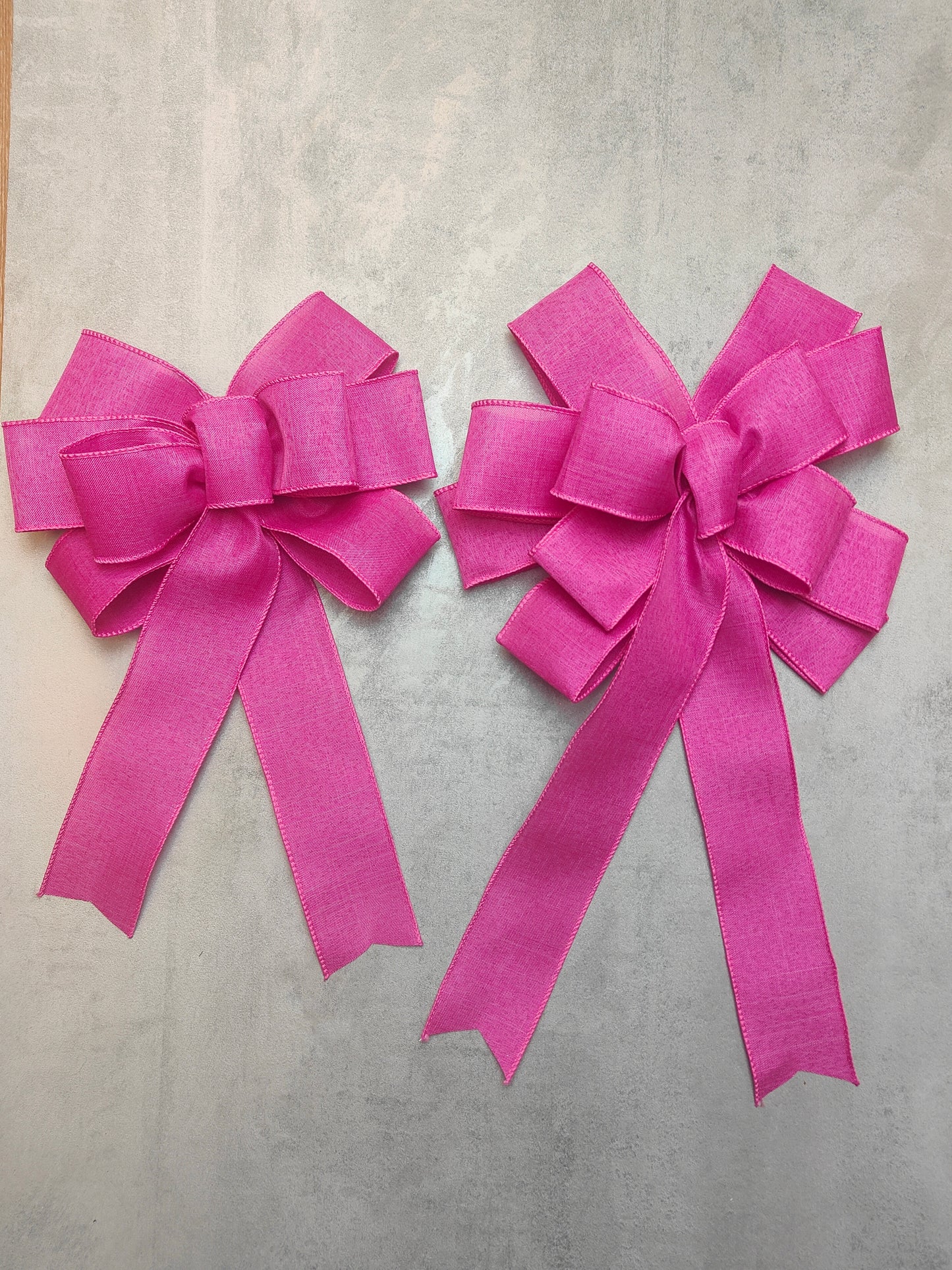 Fuchsia Pink Green Wreath Bow