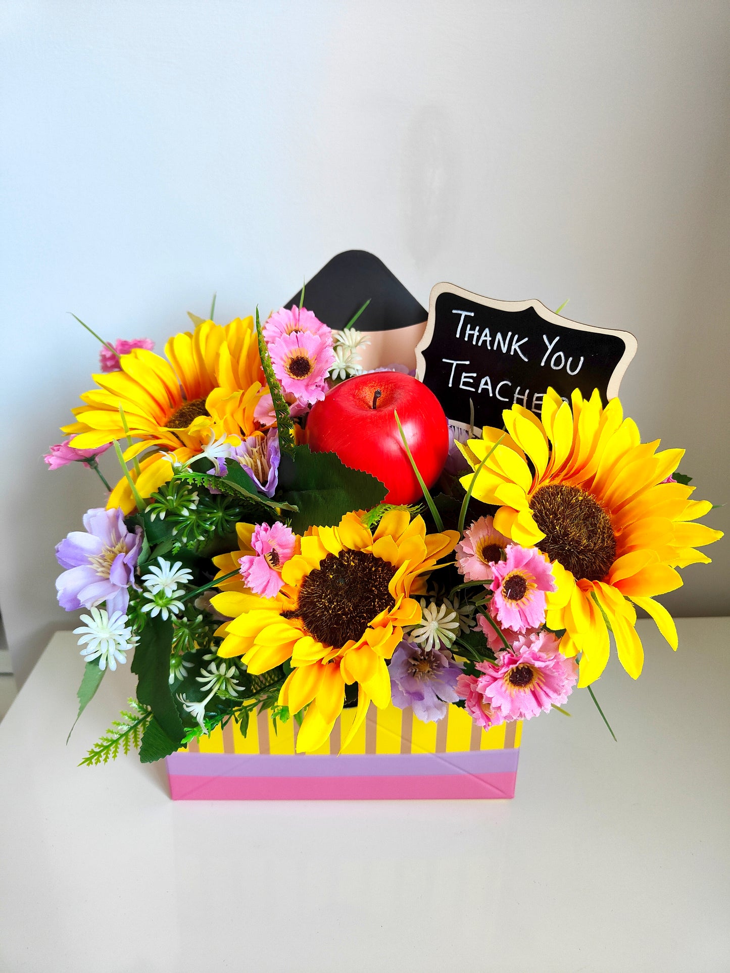 Sunflower Artificial Flower Bouquet Teacher Gift Arrangement