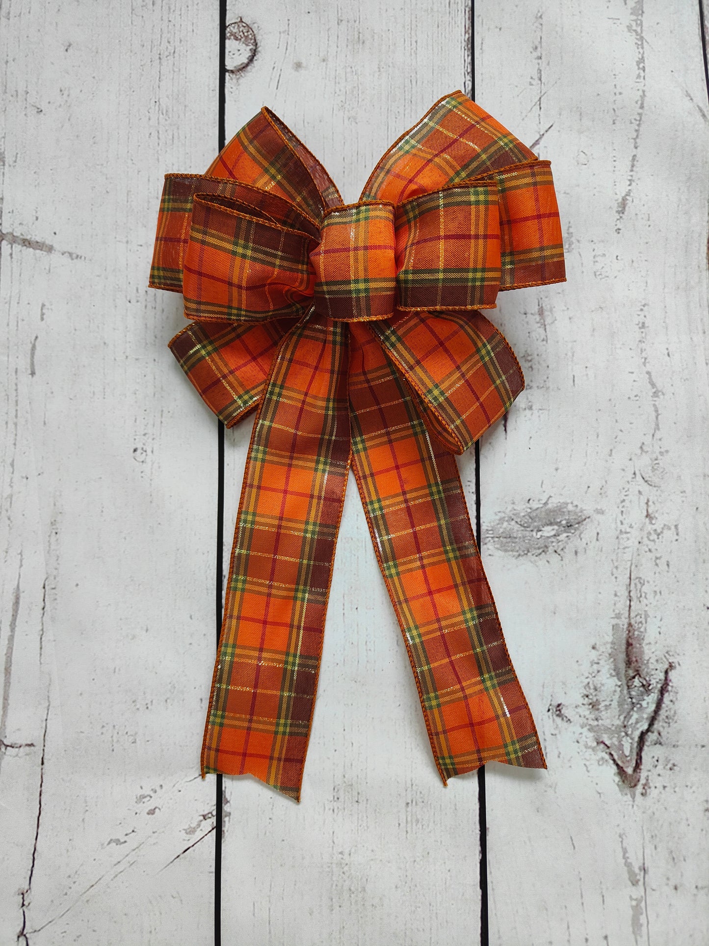 Orange Brown Plaid 10 inch