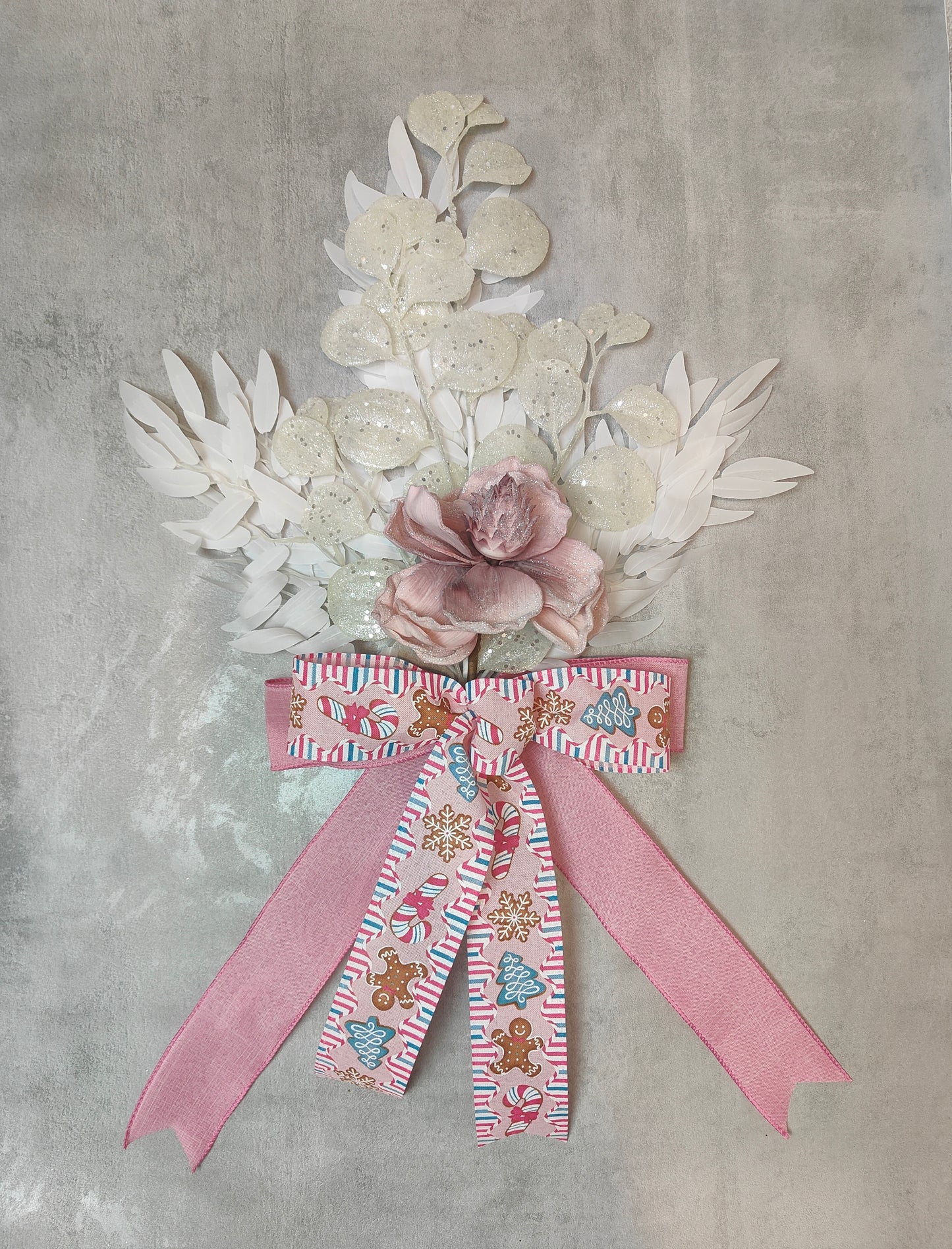 Pink Gingerbread Man Christmas Tree Topper