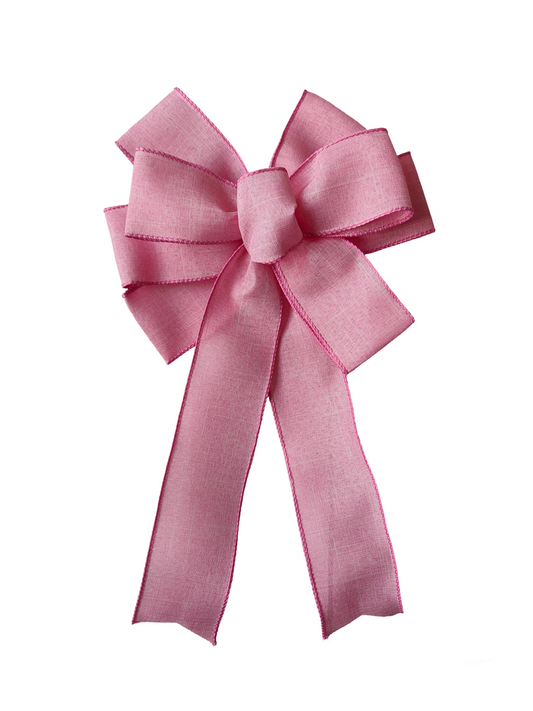 Baby Pink Bow wreath Linen wedding