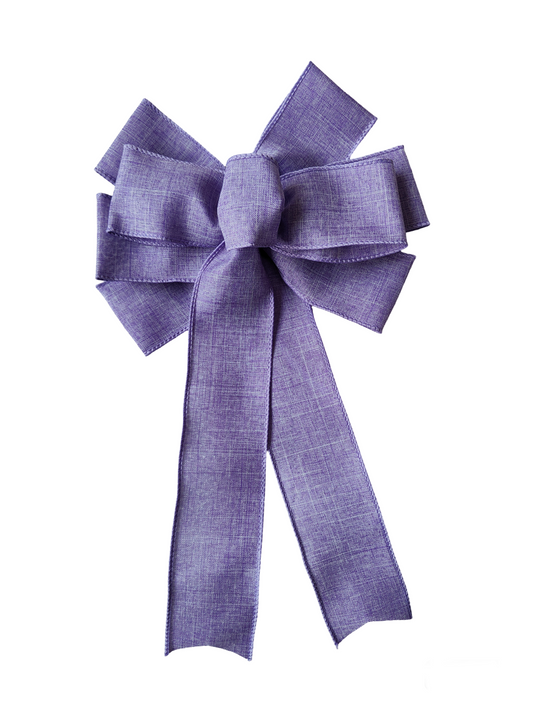 Purple Lilac wreath bow lavender wedding bow