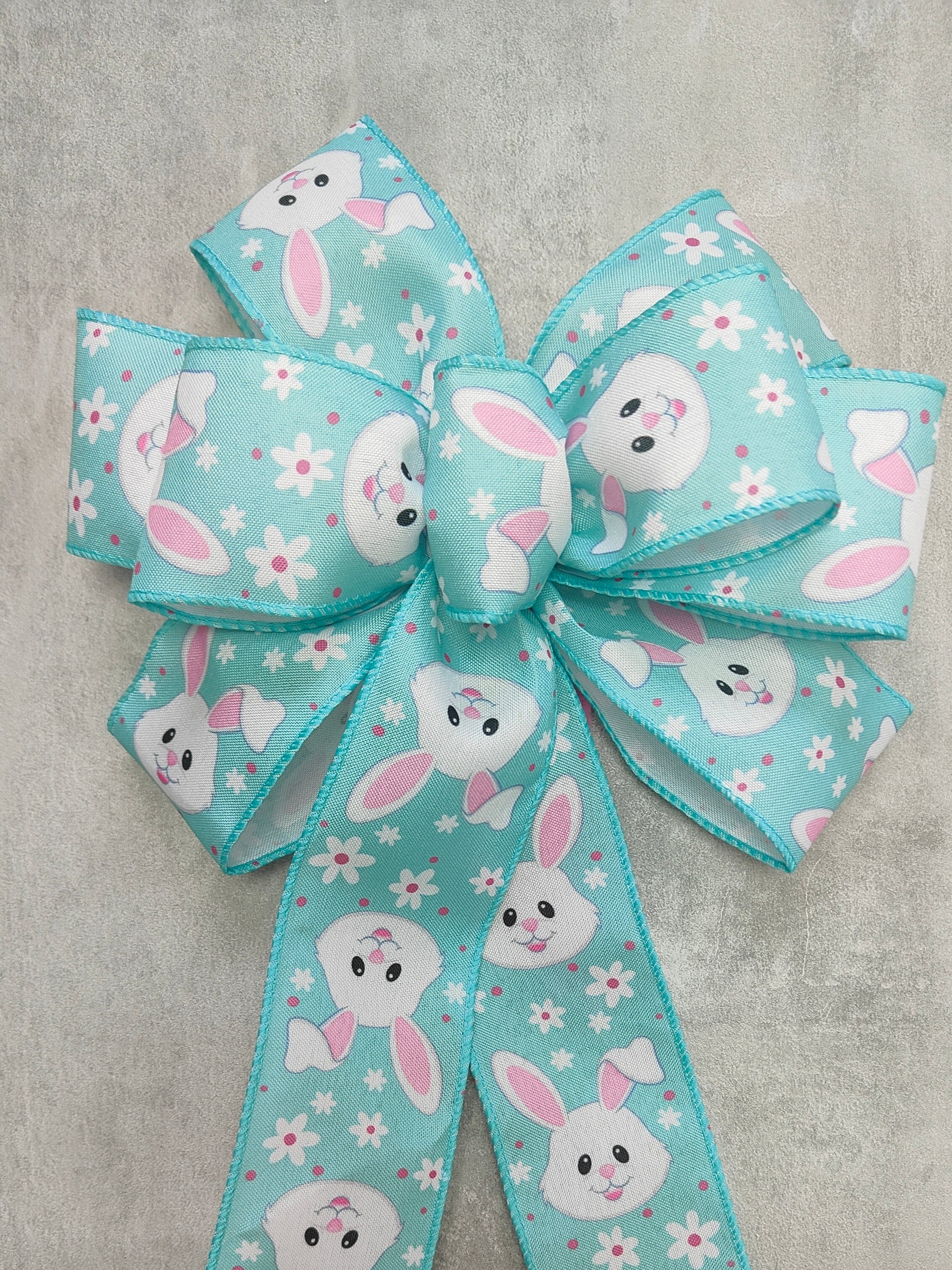 Blue Easter Bunny Wreath Bows