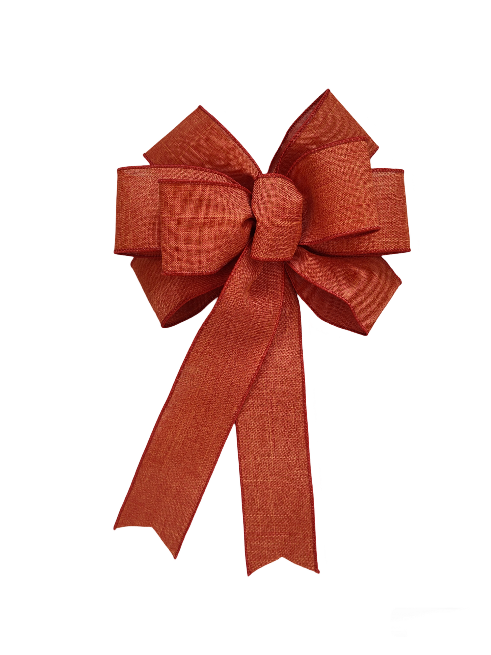 Rust Orange bow wreath fall Autumn wedding bow