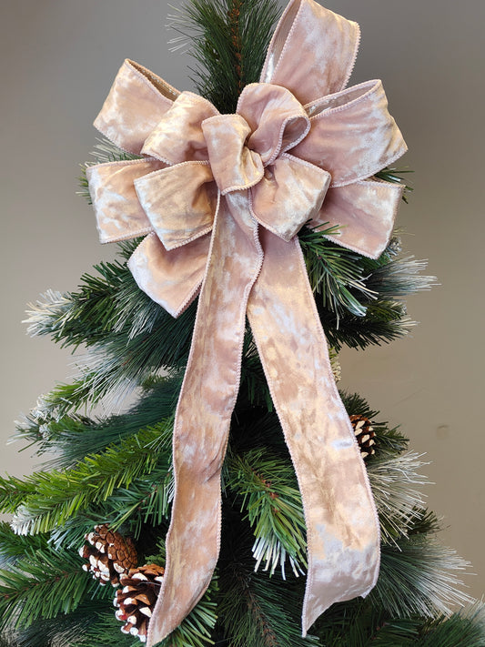 Deluxe Light Pink Velvet Bow