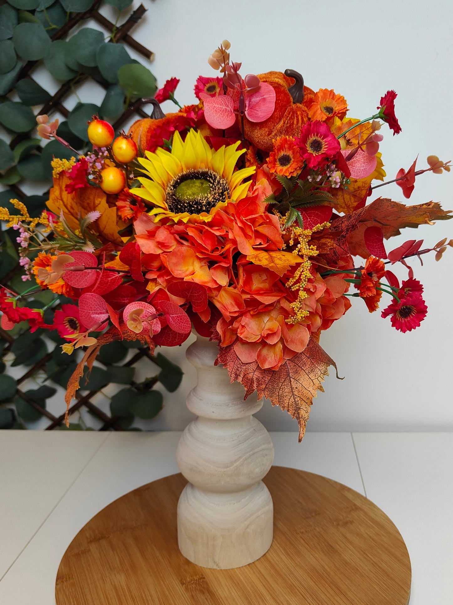 Pumpkin Velvet Artificial Flower Arrangement