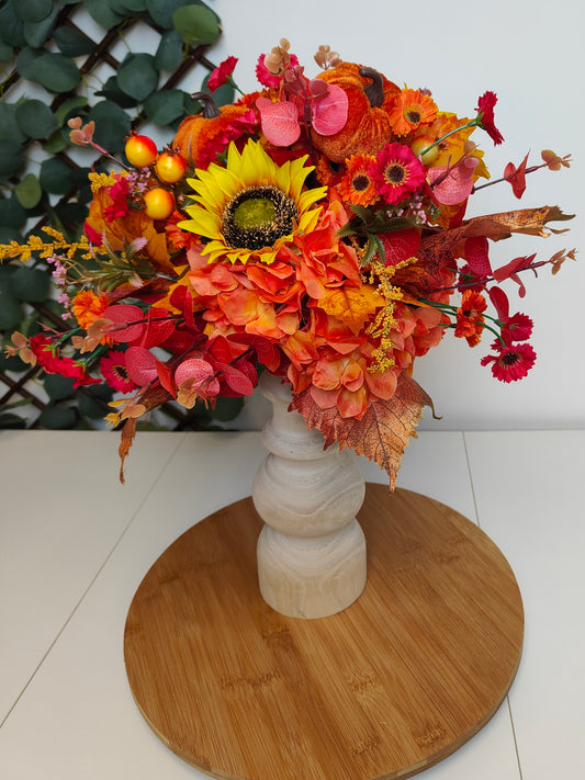 Pumpkin Velvet Artificial Flower Arrangement