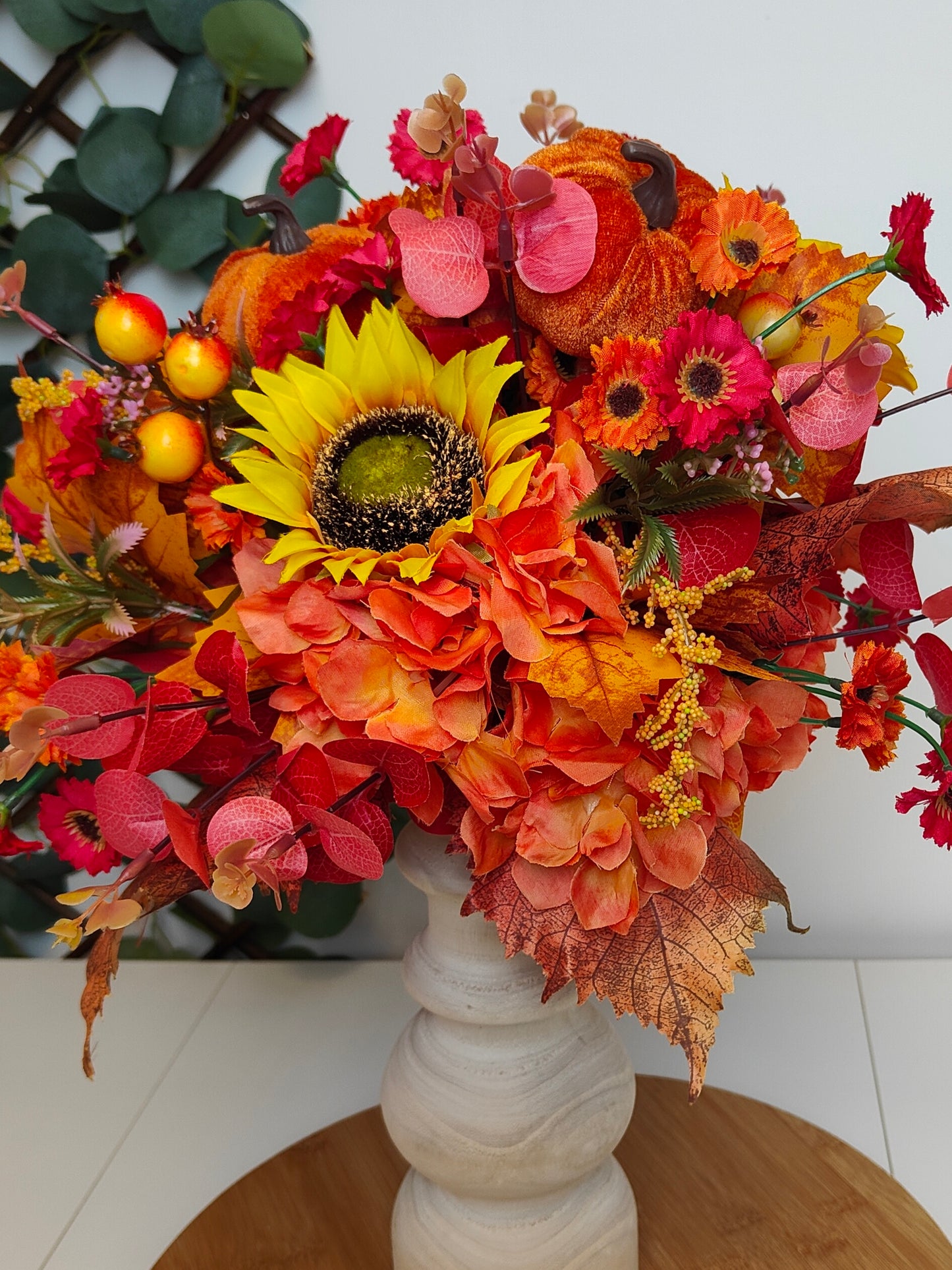 Pumpkin Velvet Artificial Flower Arrangement