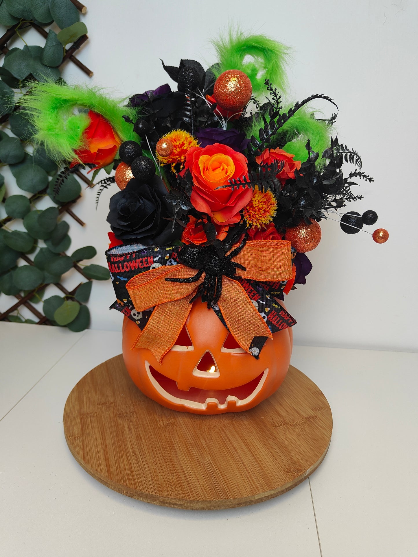 Halloween Pumpkin Artificial Flower Arrangement