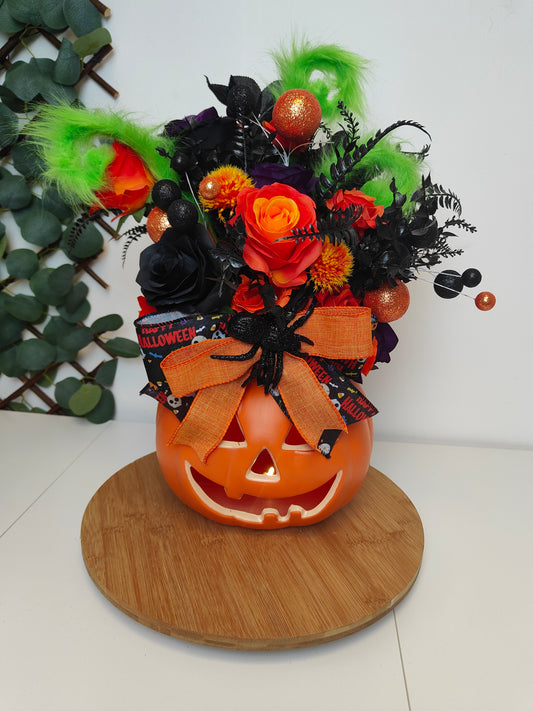 Halloween Pumpkin Artificial Flower Arrangement