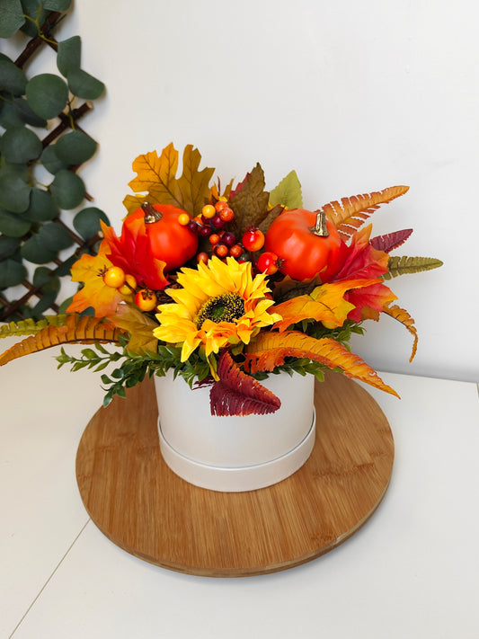 Autumn Pumpkin Sunflower Artificial Flower Arrangement