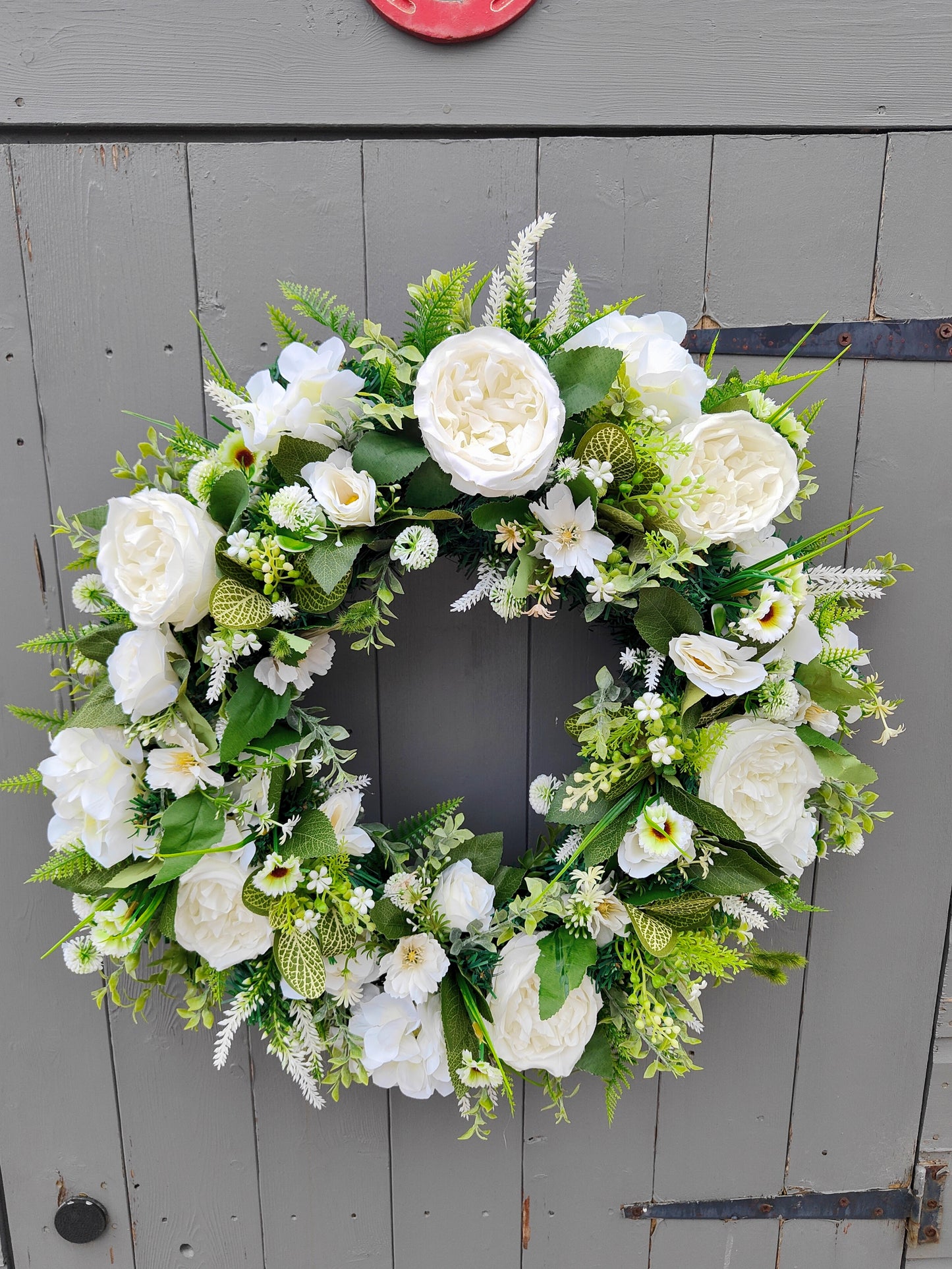 Natural White Artificial Flower Wreath