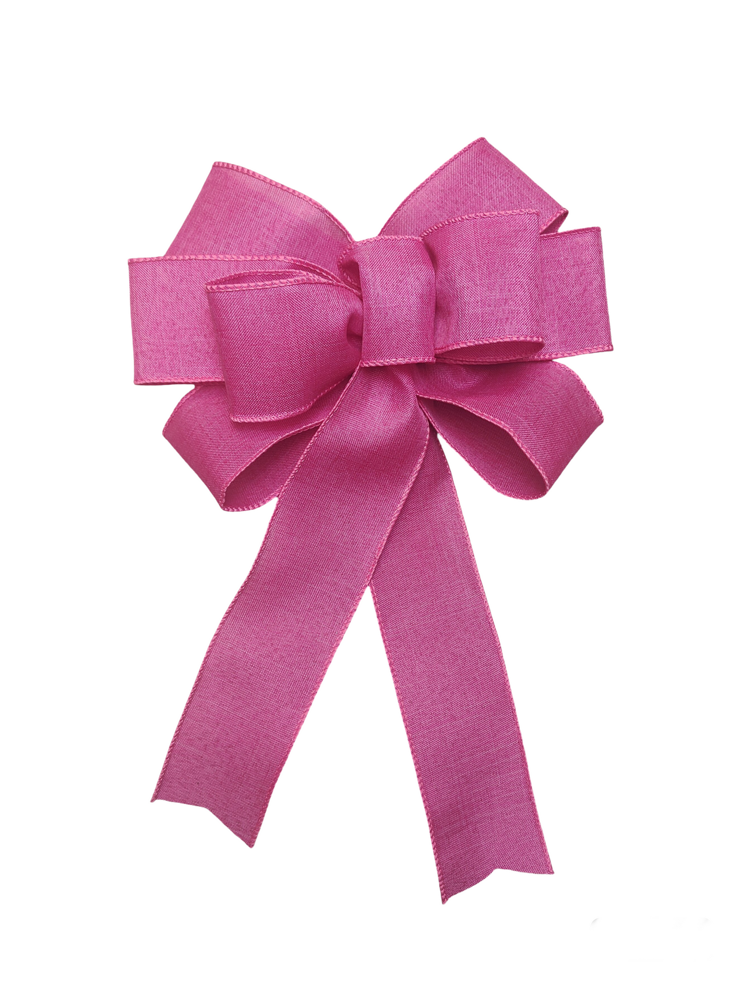 Fuchsia Pink Green Wreath Bow