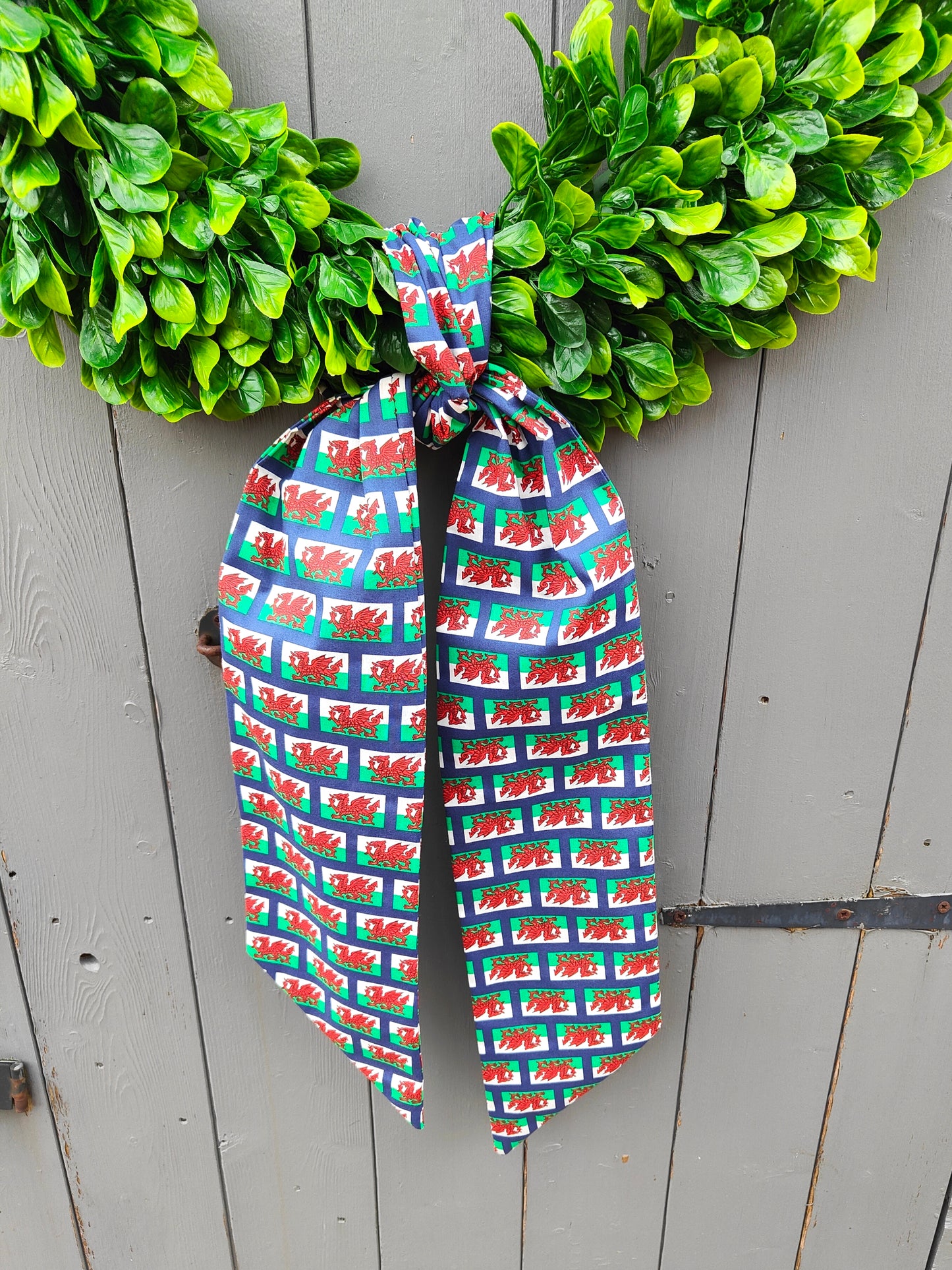 Wales Flag Wreath Sash – Front Door