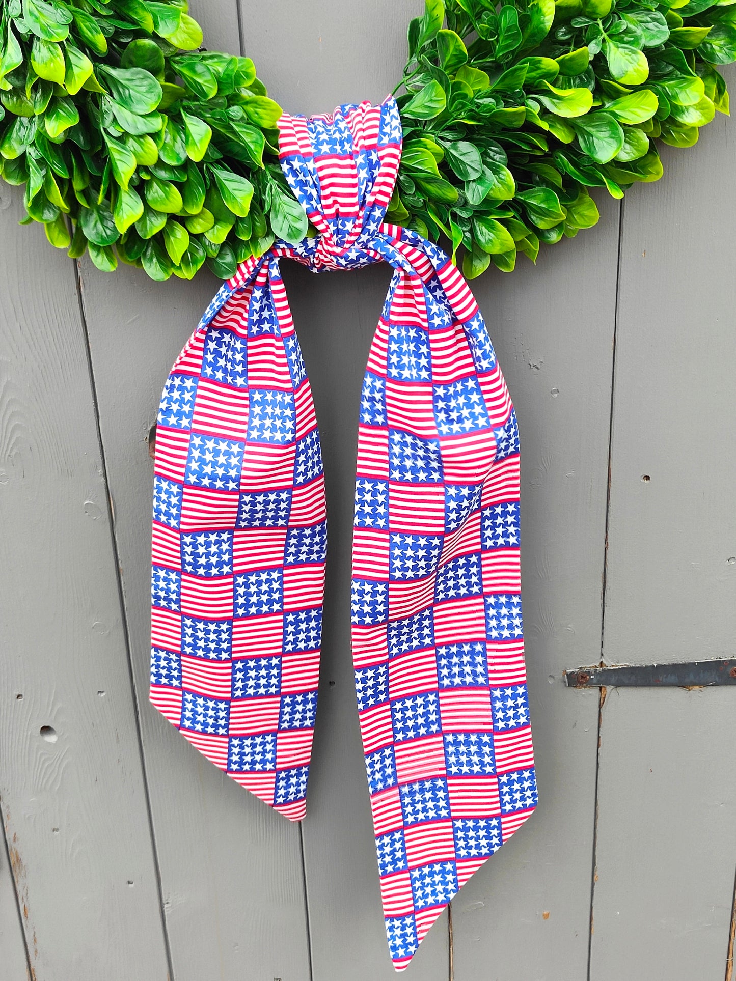 USA Flag Wreath Sash – Patriotic Front Door