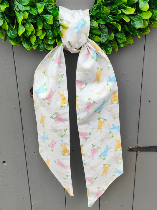 Easter Bunny Wreath Sash – Spring Front Door Decor