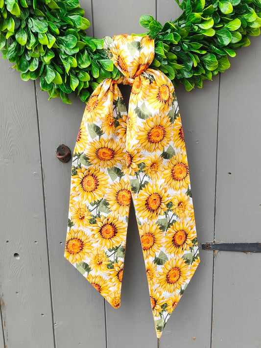 Yellow Sunflower Wreath Sash – Front Door