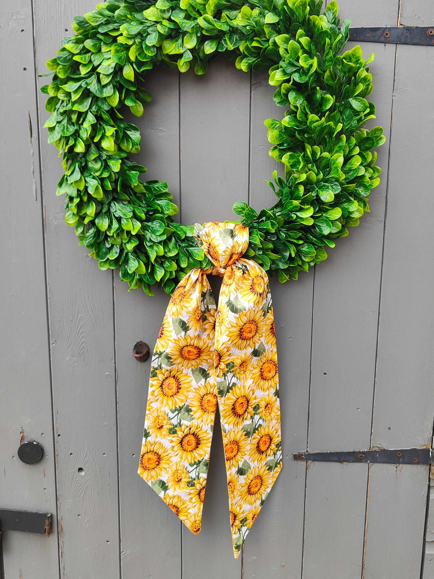 Yellow Sunflower Wreath Sash – Front Door