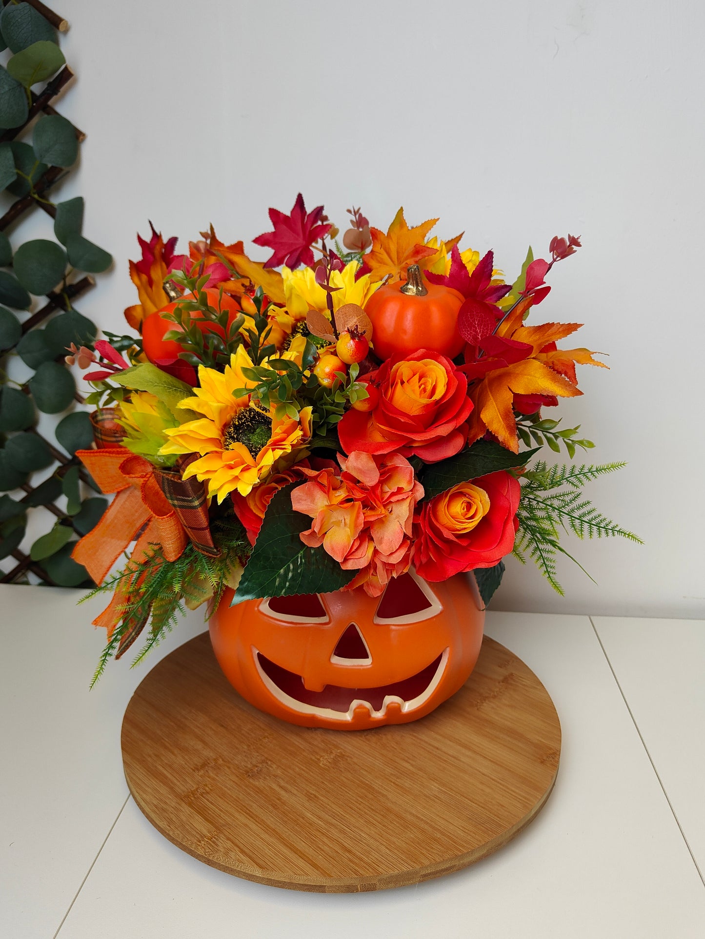 Pumpkin Sunflower Artificial Flower Arrangement