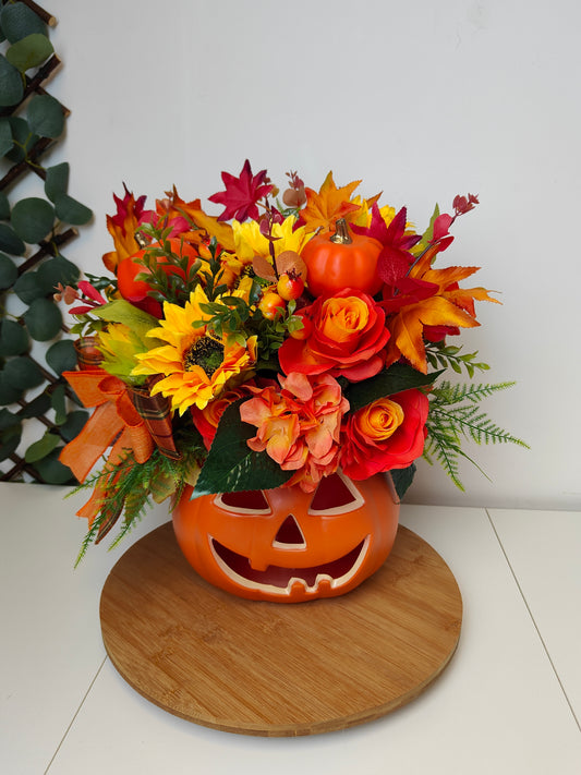 Pumpkin Sunflower Artificial Flower Arrangement