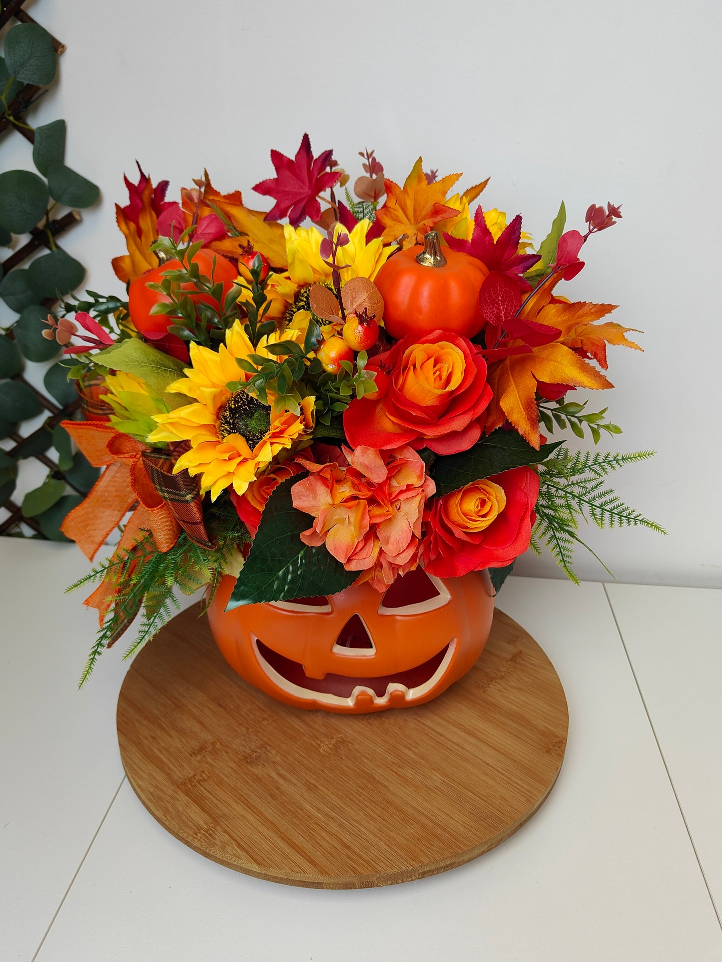 Pumpkin Sunflower Artificial Flower Arrangement