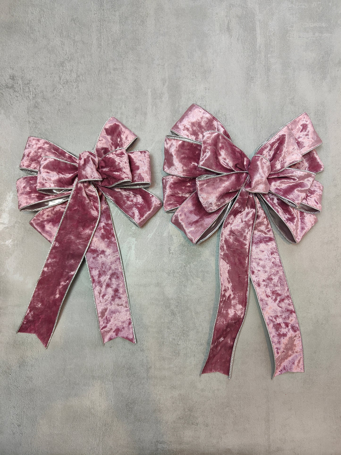 Deluxe Mauve Pink Velvet Bow