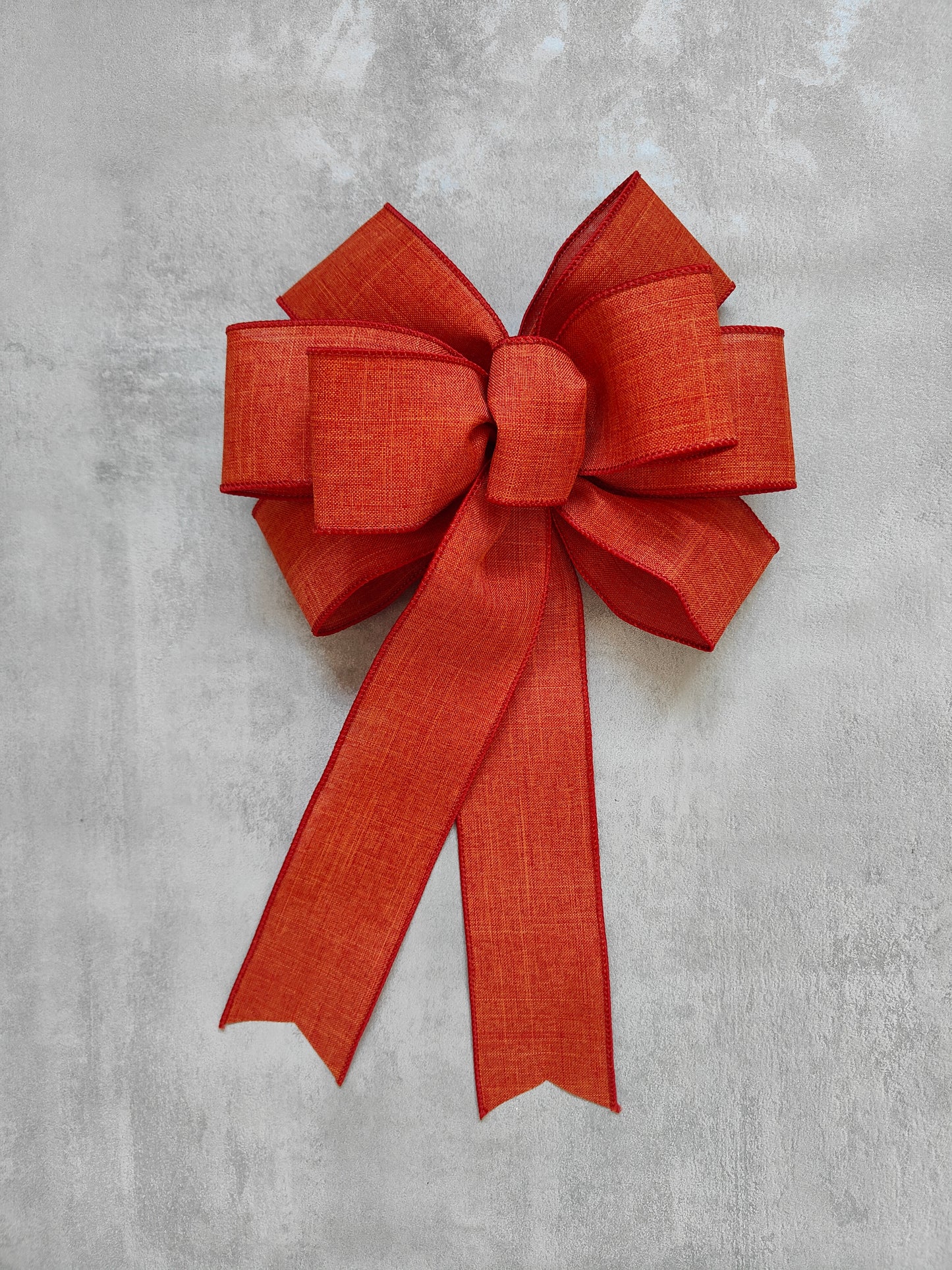 Rust Orange wedding bow pew gift