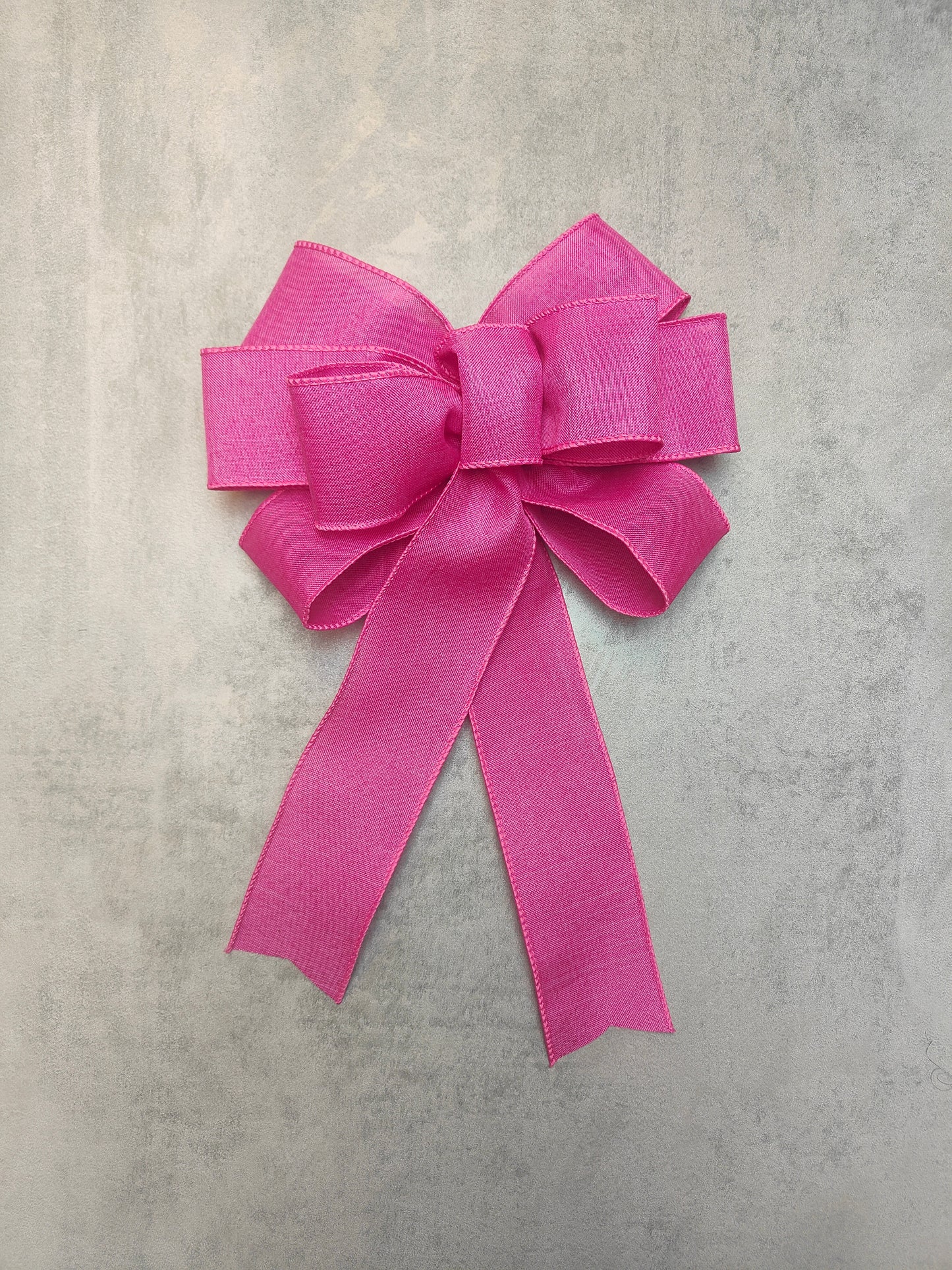 Fuchsia Pink Green Wreath Bow