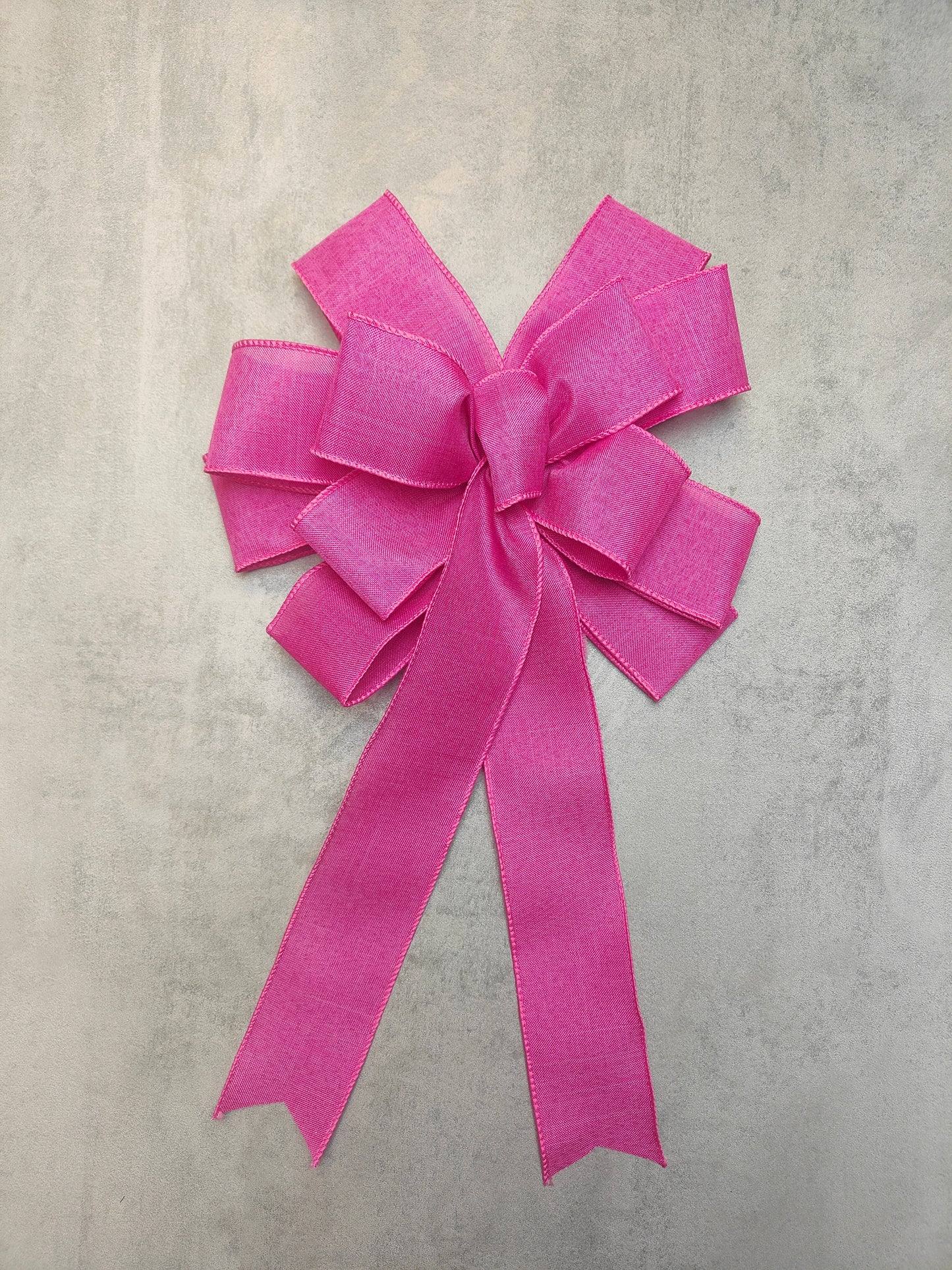 Fuchsia Pink Green Wreath Bow