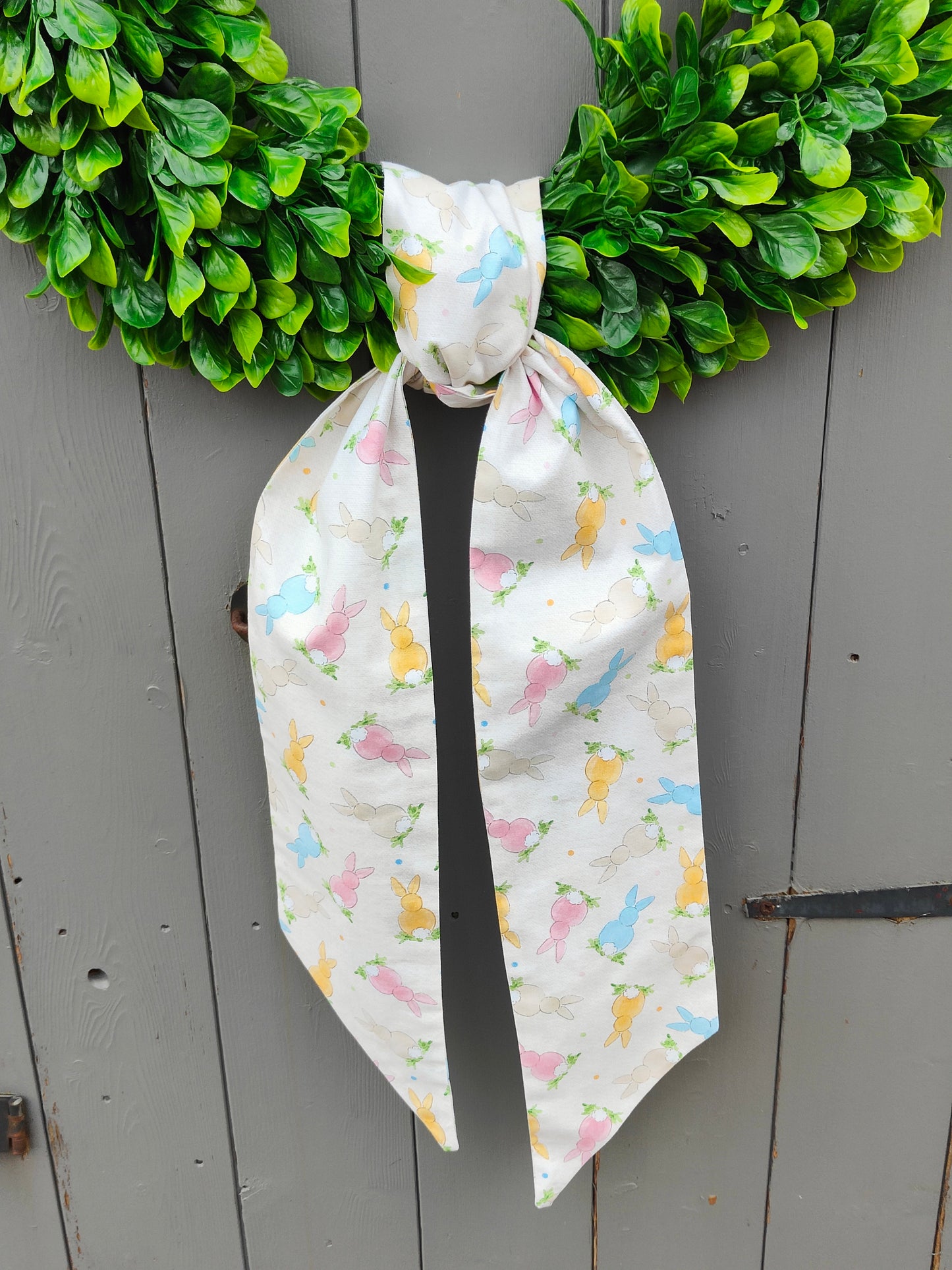 Easter Bunny Wreath Sash – Spring Front Door Decor