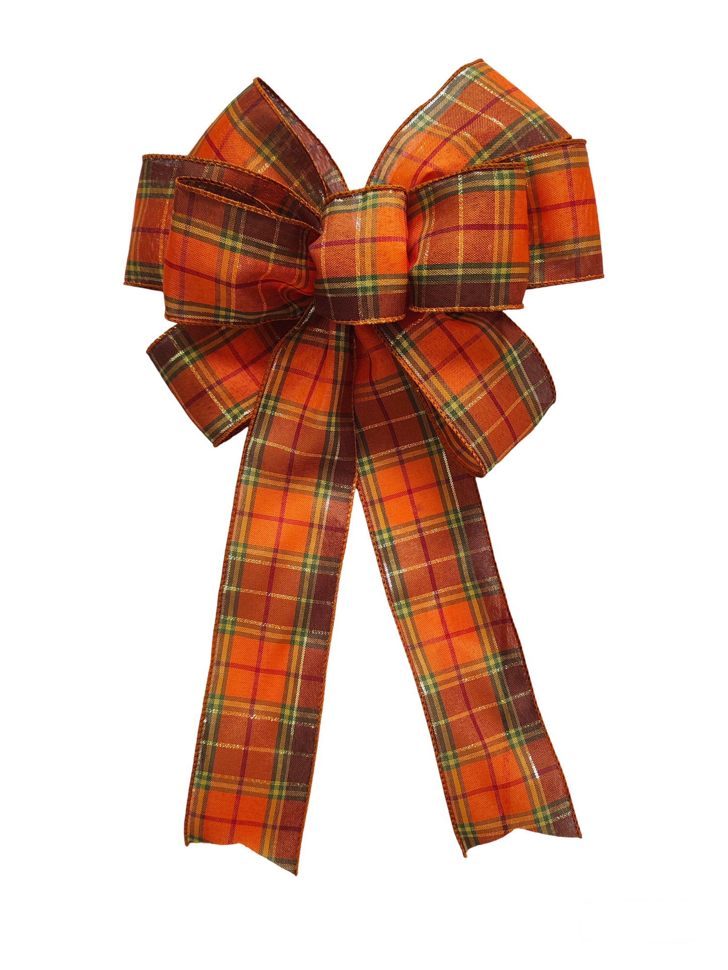 Orange Brown Plaid 10 inch