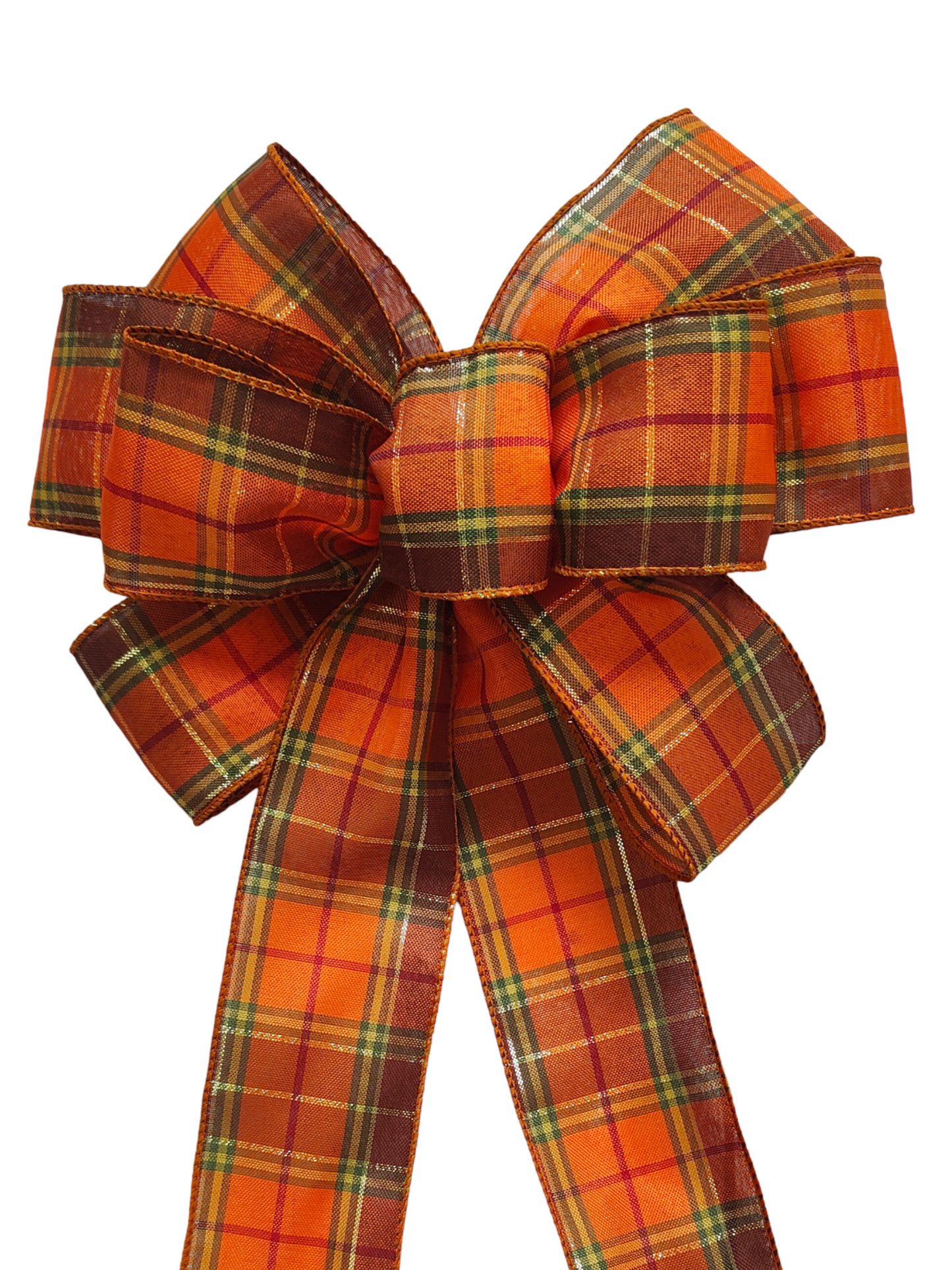 Orange Brown Plaid 10 inch