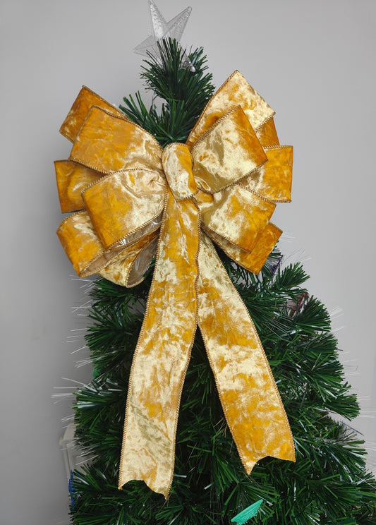 Deluxe Gold Velvet Bow
