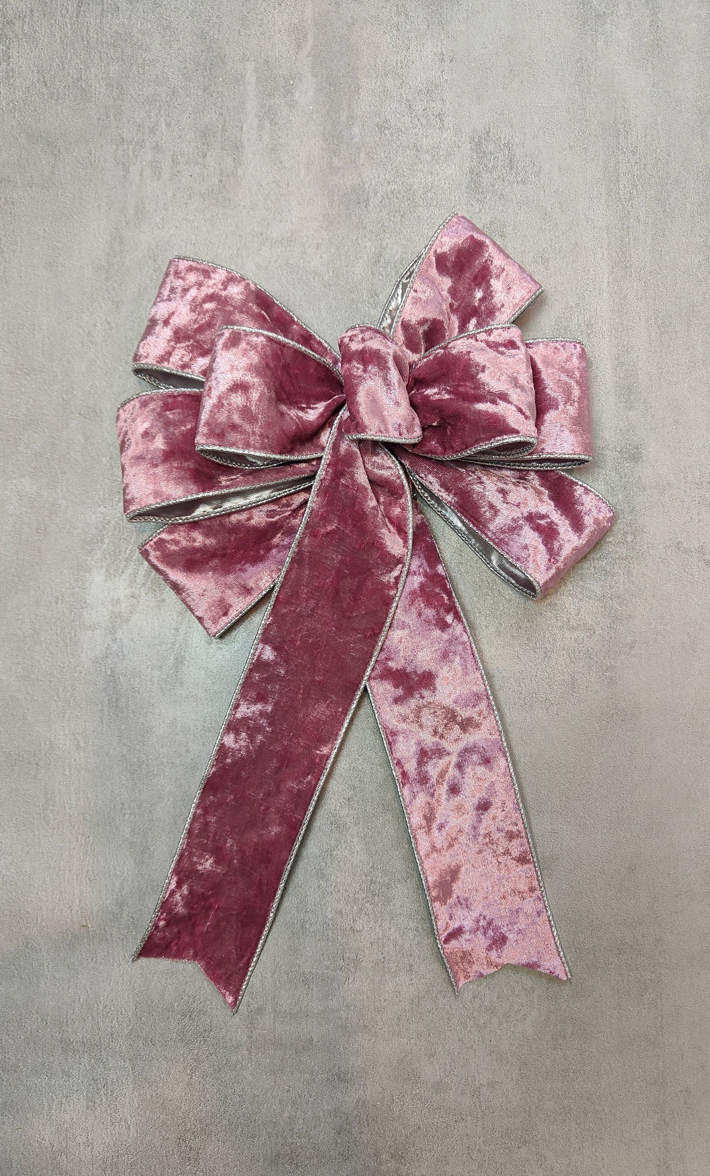 Deluxe Mauve Pink Velvet Bow