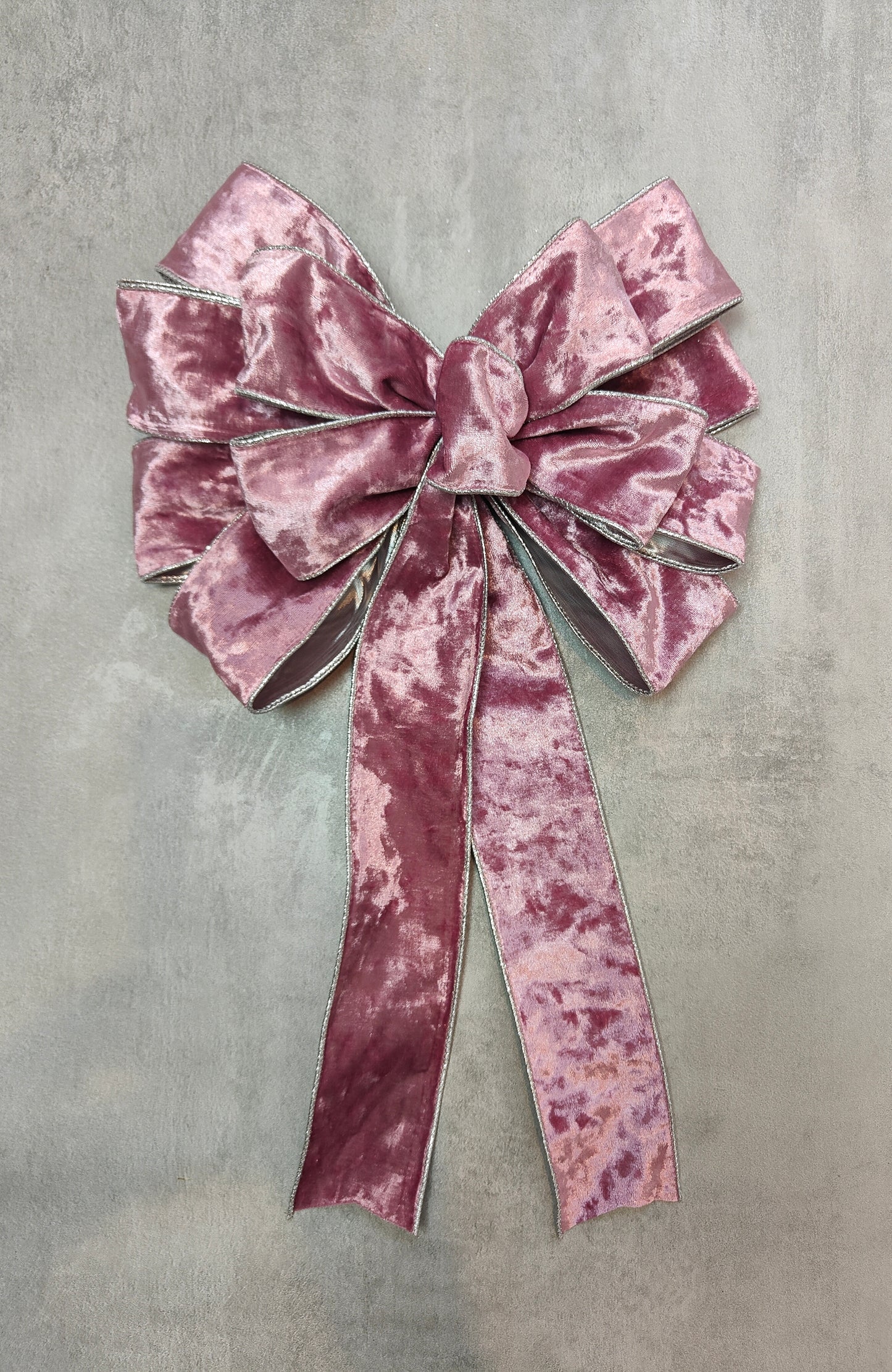 Deluxe Mauve Pink Velvet Bow